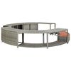 vidaXL Hot Tub Surround Grey Poly Rattan