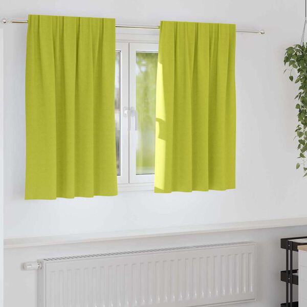 vidaXL Blackout Curtains with Rings 2 pcs Green 140 x 140 cm Polyester