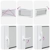 vidaXL Basement Window "RISOR" 110x60 cm Tilt&Turn DIN Right White