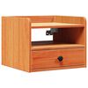 vidaXL Bedside Table Wax Brown 38 x 36 x 29.5 cm Solid pine wood