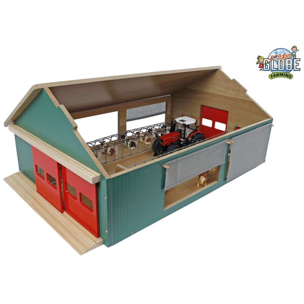 Kids Globe Stable with 4 Windbreak Mesh 1:32 Natural