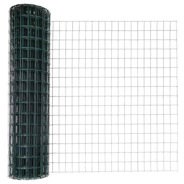 vidaXL Euro Fence Green 1.2 x 10 m PVC-coated iron