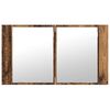 vidaXL Bathroom Mirror Cabinet with Shelf Old Wood 80 x 12 x 45 cm