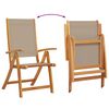 vidaXL Folding Garden Chairs 4 pcs Solid Wood Acacia and Textilene