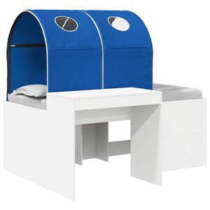 vidaXL Bed with Tunnel 4 pcs Artisian Oak and Blue Engineered Wood