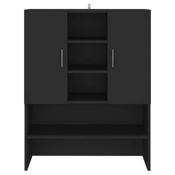 vidaXL Washing Machine Cabinet Black 70.5x25.5x90 cm