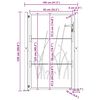 vidaXL Garden Gate 100x125 cm Corten Steel Grass Design