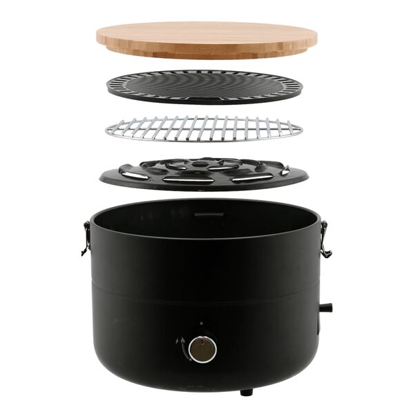 Mestic Portable Gas Barbecue Grill Mini Chef MB-100 2500 W Black