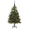 vidaXL Artificial Hinged Christmas Tree with Cones Green 120 cm