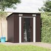 vidaXL Garden Storage Shed Brown 194x121x181 cm Steel