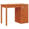vidaXL Desk with Drawer Wax Brown 100 x 50 x 74 cm Solid Pine Wood