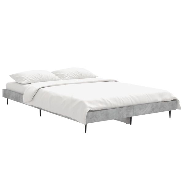 vidaXL Bed Frame without Mattress Concrete Grey 120x190 cm Small Double