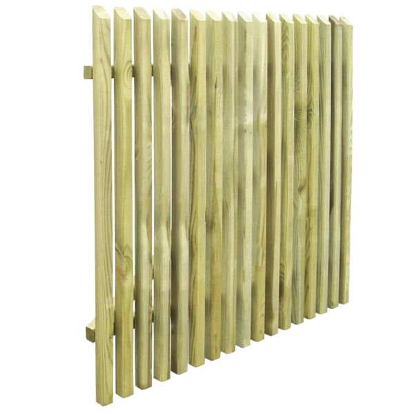 vidaXL Picket Garden Gate Impregnated Pinewood 100x100 cm