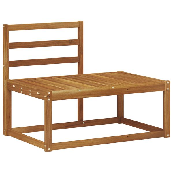 vidaXL Outdoor End Sofa Natural 91 x 63 x 73 cm Solid Acacia Wood