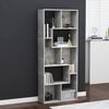 vidaXL Book Cabinet Concrete Grey 67x24x161 cm Engineered Wood