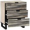 vidaXL Bedside Cabinet with Drawer White and Black 50 x 33 x 62 cm