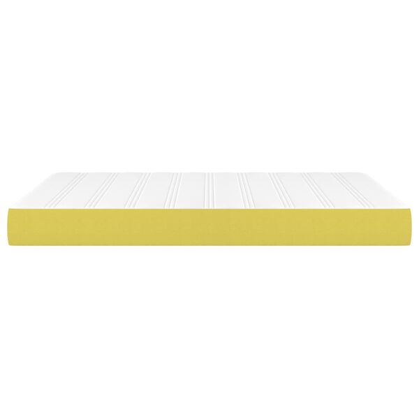 vidaXL Pocket Spring Bed Mattress Green 140x190x20 cm Fabric