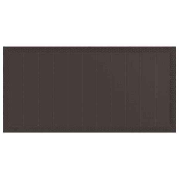 vidaXL Garden Dining Set 7 pcs Brown Polypropylene