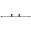 vidaXL Sliding Door Hardware Kit 183 cm Steel Black