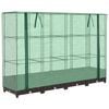 vidaXL Raised Bed with Greenhouse Cover Rattan Look 160x40x123 cm