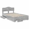 vidaXL Bed Frame with Drawer Grey Sonoma 120 x 200 cm Engineered Wood