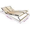 vidaXL Slatted Bed Base Brown 100 x 190 cm Solid Beech Wood