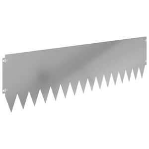 vidaXL Lawn Edging 10 pcs 103 x 30 cm Steel Silver