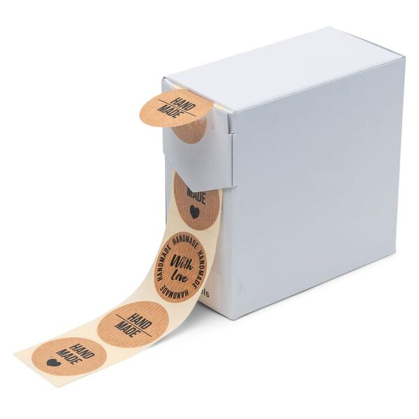 rillprint Gift Stickers 250 pcs x 4 rolls Brown