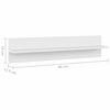 vidaXL Wall Shelf 2 pcs White 80x11.5x18 cm Engineered Wood