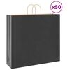 vidaXL Paper Bags 50 pcs with Handles Black 54x15x49 cm