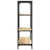 vidaXL Bookshelf Sonoma Oak 81x36x115 cm Engineered Wood and Steel