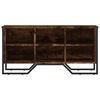 vidaXL Shoe Cabinet Smoked Oak 90x38x45.5 cm Engineered Wood