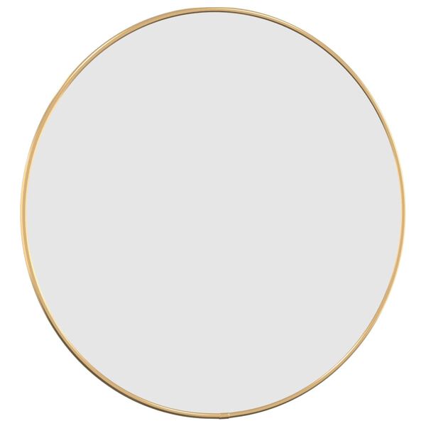 vidaXL Wall Mirror Gold Ø 50 cm Round