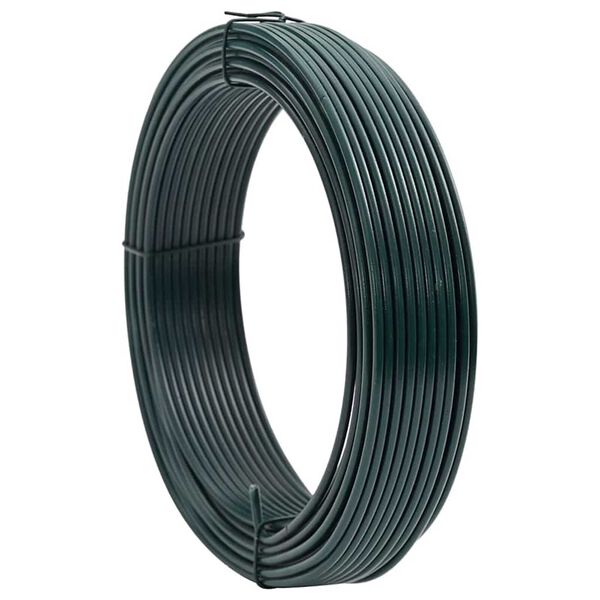 vidaXL Fence Binding Wire Green 25 m Steel