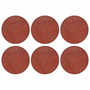 vidaXL Stepping Stone 6 pcs Red &Oslash; 44 x 2 cm Rubber