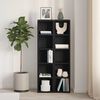 vidaXL CD Cabinets 2 pcs Black Oak 21x16x93.5 cm Engineered Wood