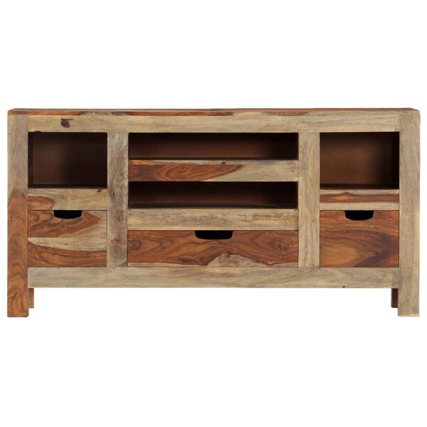 vidaXL Sideboard Grey 100x30x50 cm Solid Acacia Wood
