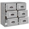 vidaXL Sideboard Concrete Grey 70x35.5x67.5 cm Engineered Wood