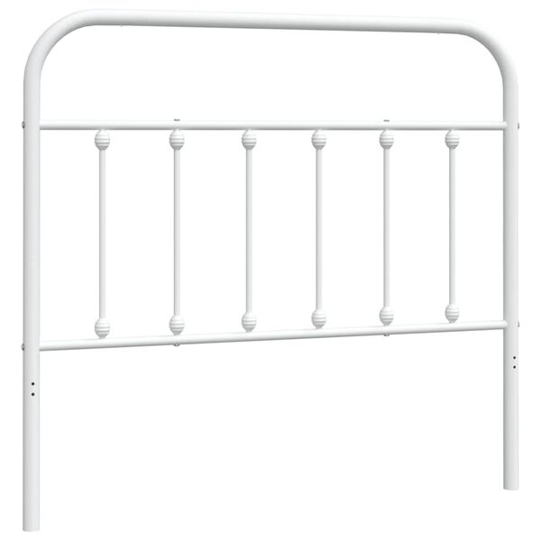 vidaXL Metal Replace Headboard White 107 cm