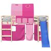 vidaXL Curtains for Loft Bed with Tunnel Pink Polyester