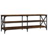 vidaXL TV Cabinet Smoked Oak 140x40x50 cm Engineered Wood