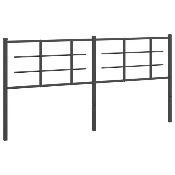 vidaXL Metal Replace Headboard Black 180 cm