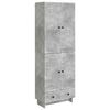 vidaXL Cabinet Set 2 pcs Concrete Grey 66 x 34.5 x 95 cm