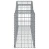 vidaXL Arched Gabion Baskets 17 pcs 300x50x80/100 cm Galvanised Iron