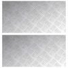 vidaXL Stair Tread 2 pcs 60 x 30 cm Silver Aluminium Rectangular