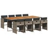 vidaXL Garden Dining Set | Grey and Brown