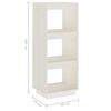 vidaXL Book Cabinet/Room Divider White 40x35x103 cm Solid Pinewood