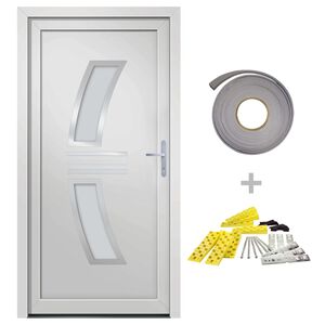 vidaXL Front Door White 88x200 cm PVC