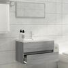 vidaXL Sink Cabinet with Built-in Basin Grey Sonoma Engineered Wood