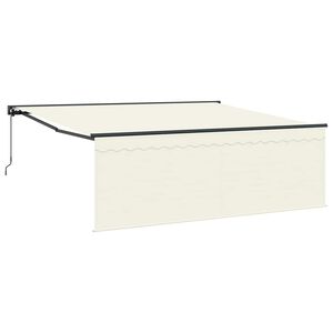 vidaXL Retractable Awning Cream 400 x 300 cm Polyester and Aluminium